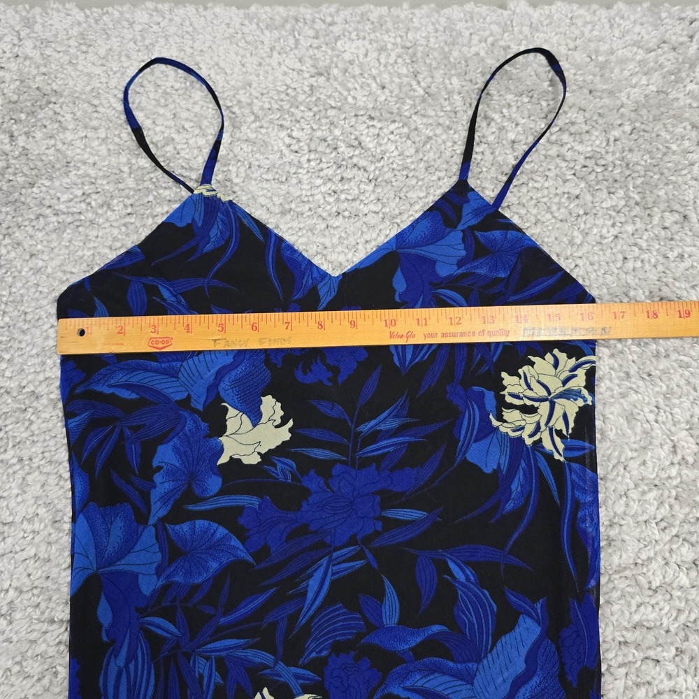 Tulips Womens Floral Slip Dress Blue Black Size Medium Y2K Romantic Fairycore - Picture 10 of 13